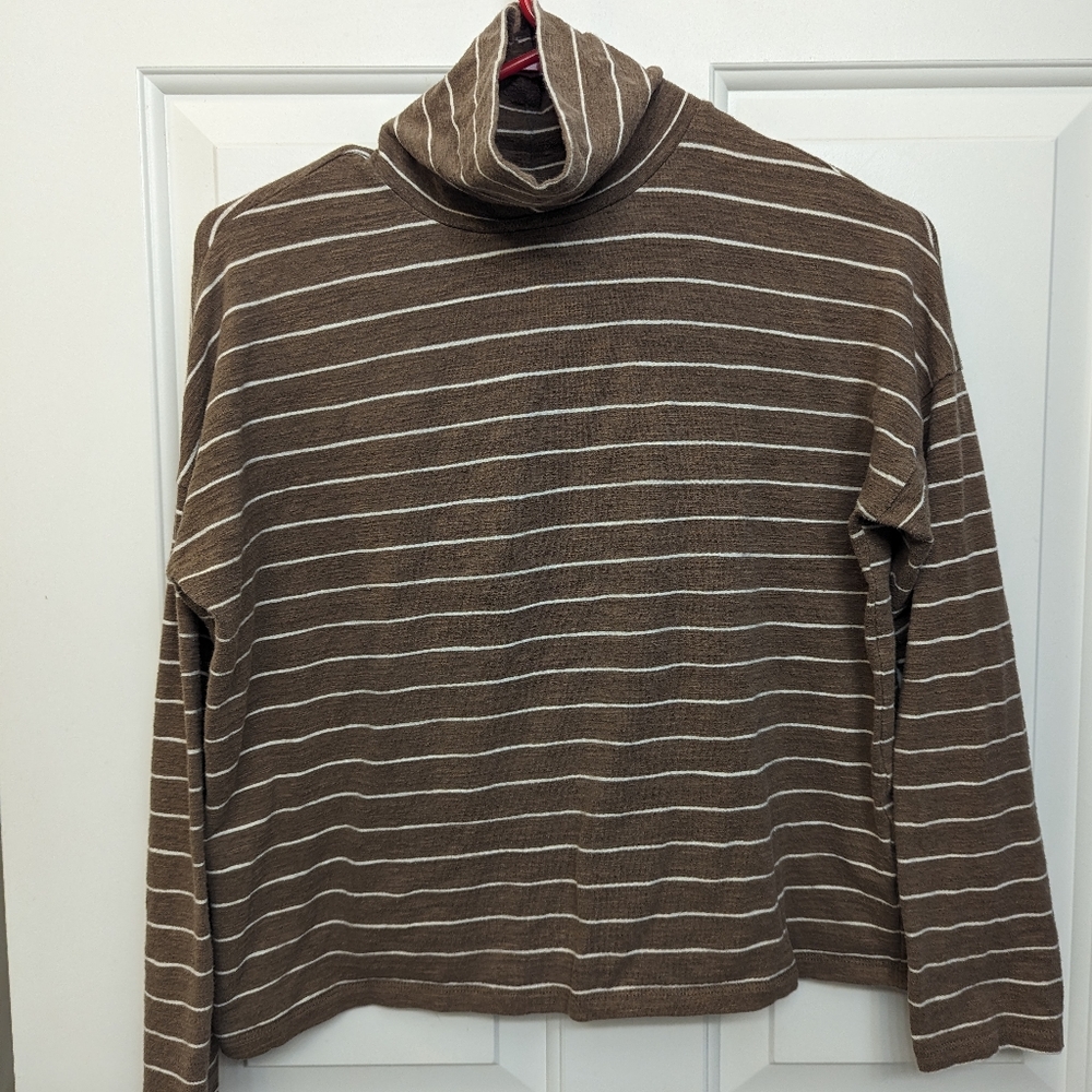 Madewell Boxy Striped Turtleneck